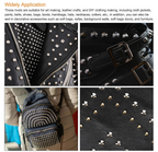 Craft DIY Flat Head Bucket Metal Rivets Studs Handbag Feet 12 Pc - 1.2cm