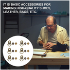 Craft Boot Lace Hooks Buckles Loop Ring & D-Ring Rivets - 30pc