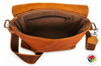 Handmade Genuine Honey Leather Crossbody Shoulder Bag Proudly South African