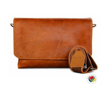 Handmade Genuine Honey Leather Crossbody Shoulder Bag Proudly South African