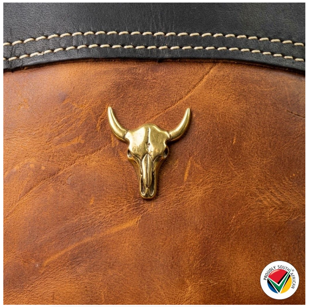 Handmade Genuine Leather Backpack Brown 40cm - Proudly South African