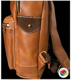 Handmade Genuine Leather Backpack Brown 40cm - Proudly South African