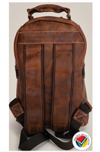 Handmade Genuine Leather Backpack Brown 40cm - Proudly South African