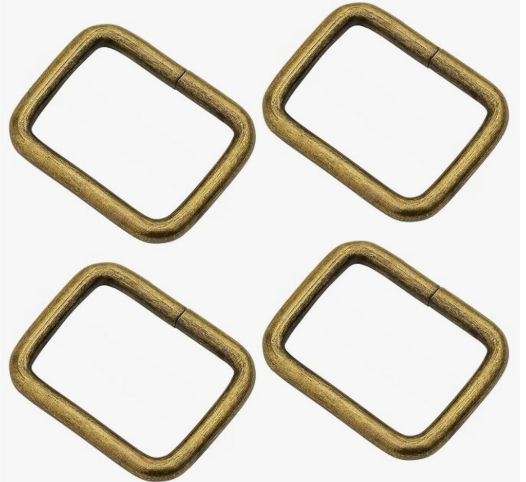 Leather Craft Rust-Proof Bronze Metal Rings For DIY Projects - 20pc - Rectangle Ring - 32mm