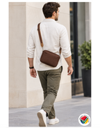 Genuine Leather Coffee Handbag Tech Bag Crossbody Bag Proudly South African