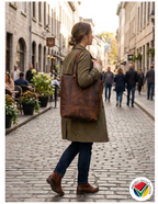 Handmade Genuine Leather Toffee Tote Hand Bag Proudly South African