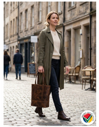 Handmade Genuine Leather Toffee Tote Hand Bag Proudly South African