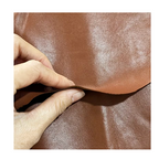 Craft Multi-Purpose Soft Durable Sheepskin Handcraft Leather Fabric -60cm - Reddish -Brown