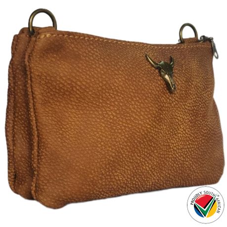 Handmade Genuine Leather Crossbody Bag with Chain Proudly South African