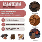 Craft DIY Genuine Leather Scraps 1kg Full Grain Cowhide Set - Multi-colour