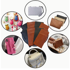 Craft Brown & Black Genuine Cowhide Leather For DIY Projects 8pc - 30cm