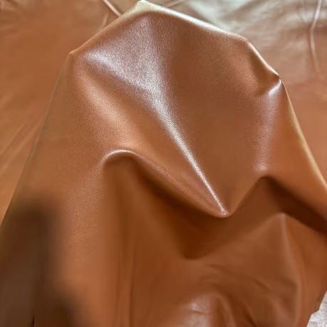 Craft Multi-Purpose Soft Durable Sheepskin Handcraft Leather Fabric -60cm - Reddish -Brown