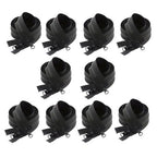 Craft Black Plastic Replacement Zippers With Adjustable Sliders - 10 Piece - 60cm