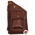Genuine Leather Sling Bag Crossbody 3 Pocket Proudly South African