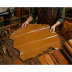 Craft Multi-Purpose Soft Durable Sheepskin Handcraft Leather Fabric -60cm - Caramel Brown