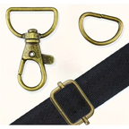 Craft Swivel Snap Hooks D-Ring & Mini 2.5cm Buckles for DIY Bags - 24pc