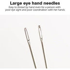 Craft Stainless Steel Leather Sewing Needles With Large Eyes - Set of 24