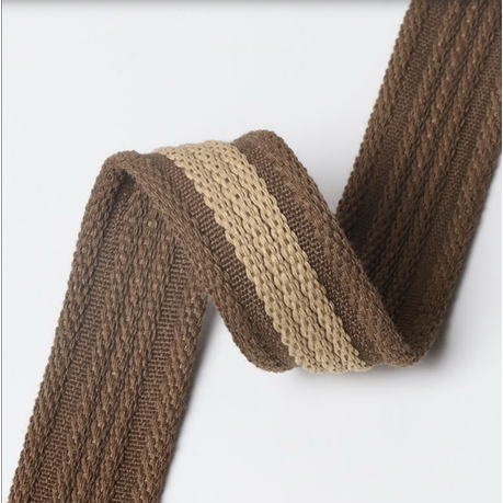 Craft DIY Durable Intercolored Webbing For Belt Straps - 45m - Brown