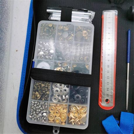 Craft DIY Tool Leather Punch Snap Button Rivet Pliers Hammer Set of 348pc
