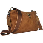 Genuine Leather Handmade Crossbody Bag - Adjustable Shoulder Strap