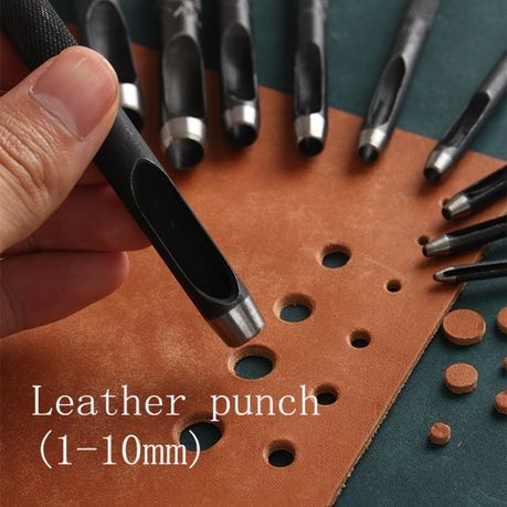 Craft Round Hollow Punch Set 10Pcs Leather
