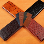 Craft Brown & Black Genuine Cowhide Leather For DIY Projects 8pc - 30cm