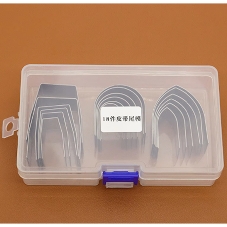 Tool Craft DIY Portable Leather V-Shape Cutter Punch - 18 Piece