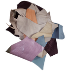 Craft DIY Genuine Leather Scraps 1kg Cowhide Set - Assorted