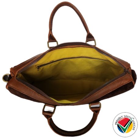 Handmade Proudly South African Genuine Leather Laptop Crossbody Bag