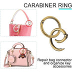 Craft Bronze-Coloured Round Metal Spring O-Ring Keychain Clips 10Pc - 2.6cm