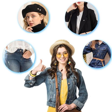 Fashion Multi Use Jeans Replacement Buttons with Accessories Set of 42