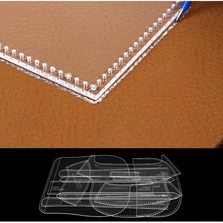 Craft Handcrafted Leather Crossbody Bag Transparent Acrylic Template - 18cm
