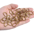 Craft Rust-Proof Bronze Metal D-Rings For DIY Craft Projects 40pc - 2.5cm