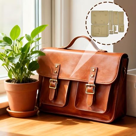 Craft 12pcs Backpack & Laptop Bag Leather Making Kraft Paper Template Set