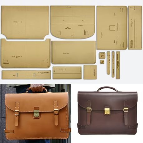 Craft 14pcs Leather Briefcase & Handbag Making Kraft Paper Template Setv