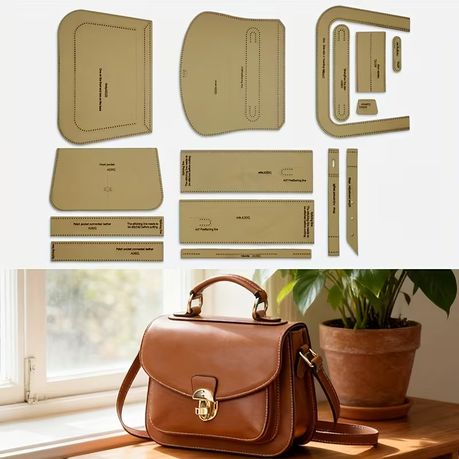 Craft 15pcs Leather Handbag & Wallet Making Kraft Paper Template Set