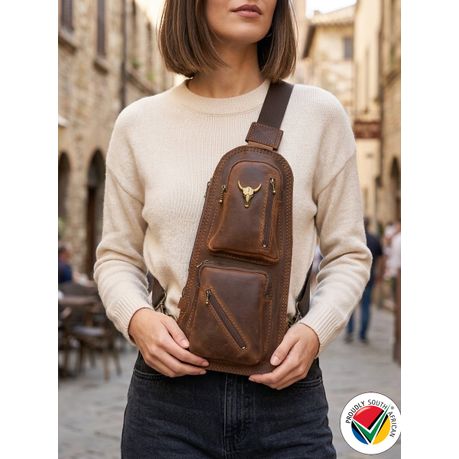 Genuine Leather Diesel Crossboy Sling Bag Proudly South African