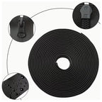 Craft DIY Black Waterproof Nylon Zipper With Zipper Pulls - 11 Piece