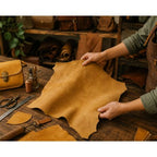 Craft Multi-Purpose Soft Durable Sheepskin Handcraft Leather Fabric -60cm - Light Brown