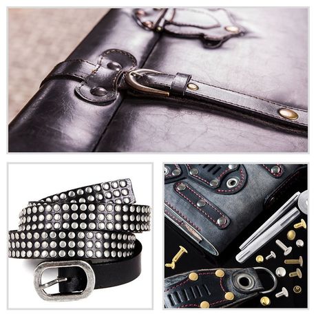 Craft DIY Leather Rivets Kit Double Cap Brass set
