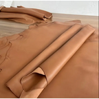 Craft Multi-Purpose Soft Durable Sheepskin Handcraft Leather Fabric -60cm - Caramel Brown