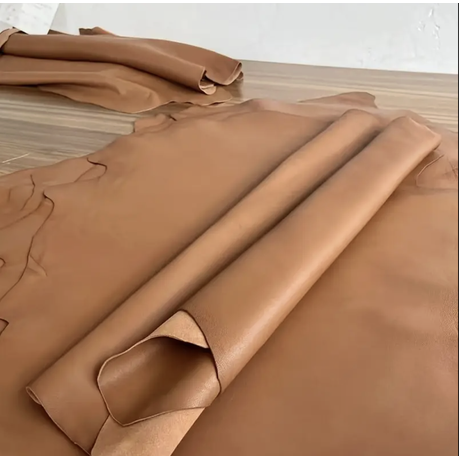 Craft Multi-Purpose Soft Durable Sheepskin Handcraft Leather Fabric -60cm - Caramel Brown