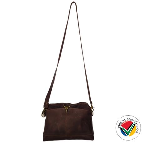 Handmade Genuine Leather Crossbody Bag Pitstop Cigar Proudly South African