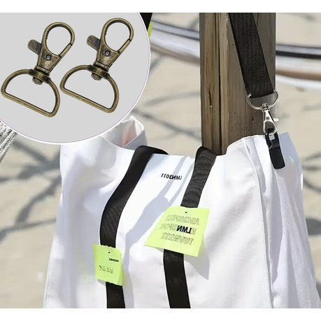 Craft Swivel Snap Hooks D-Ring & Mini 2.5cm Buckles for DIY Bags - 24pc