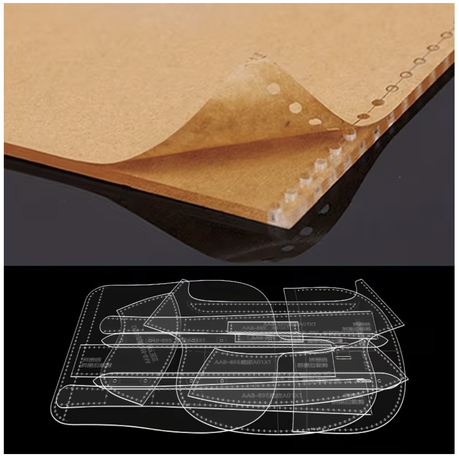 Craft Handcrafted Leather Crossbody Bag Transparent Acrylic Template - 18cm