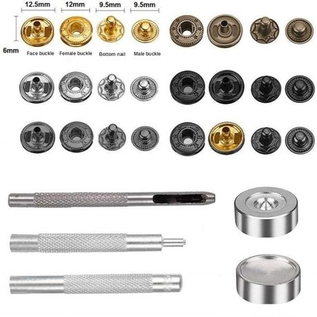 Craft Metal Snap Buttons 120pc