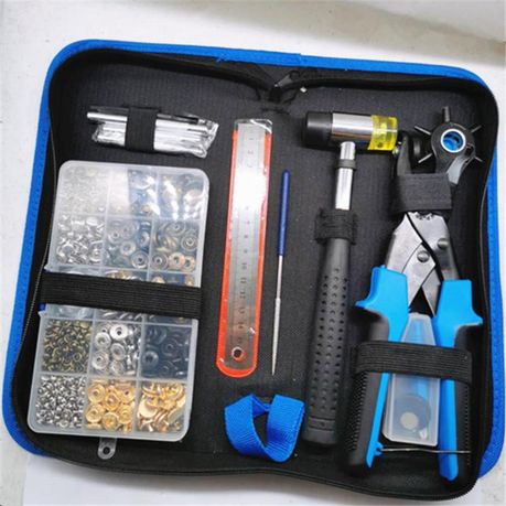 Craft DIY Tool Leather Punch Snap Button Rivet Pliers Hammer Set of 348pc