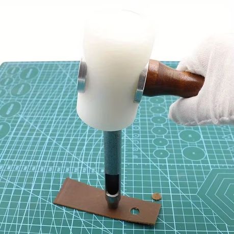 Craft Leather Carving DIY Wooden Handle Leathercraft Hammer