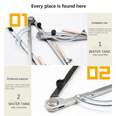 Craft Stationery Professional Locking Adjustable Pencil Marking Compass - 30 cm