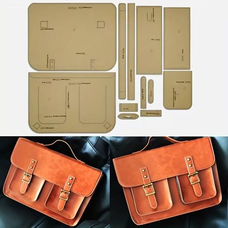 Craft 12pcs Backpack & Laptop Bag Leather Making Kraft Paper Template Set